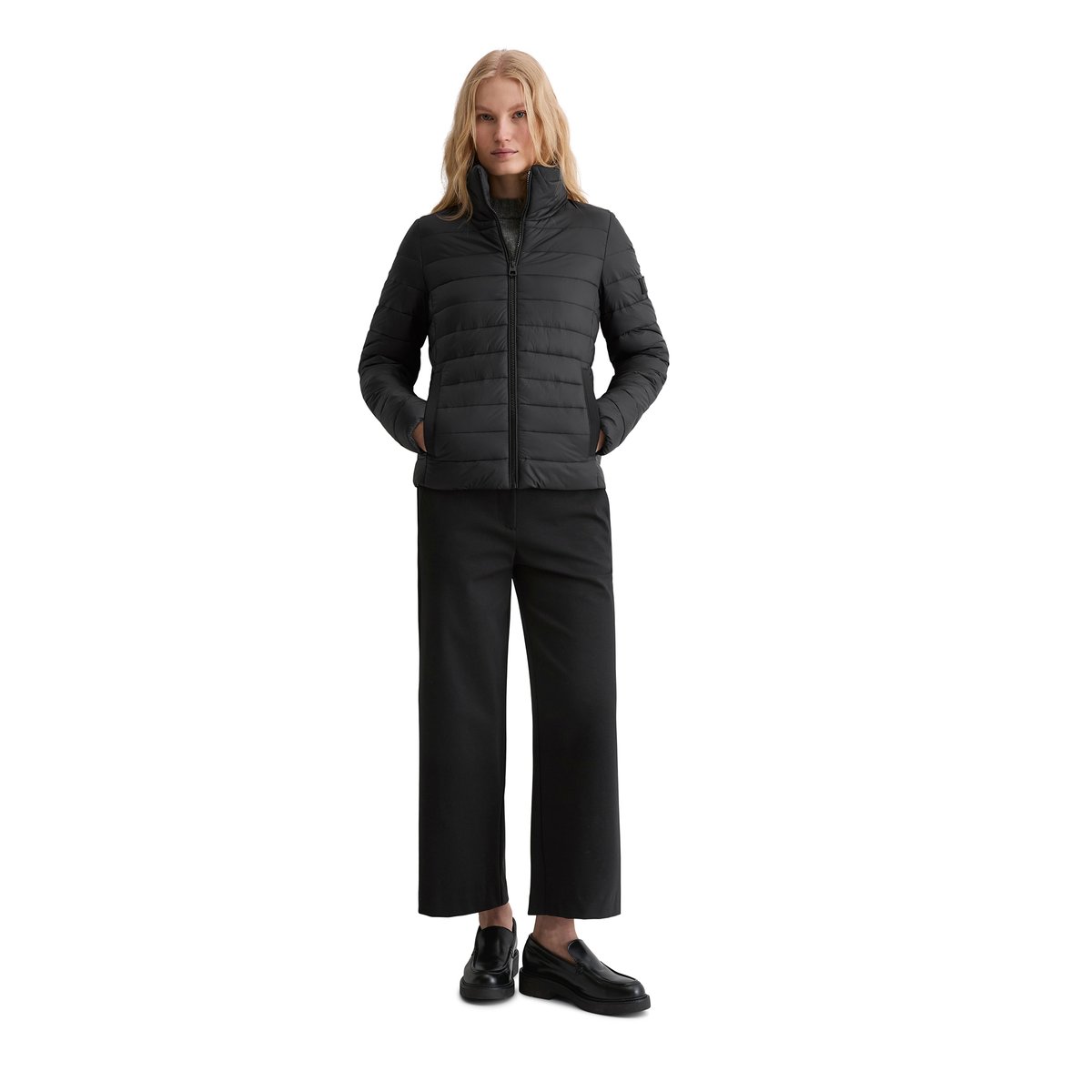 Veste matelassée légère fitted avec des matériaux recyclés noir, MARC O'POLO