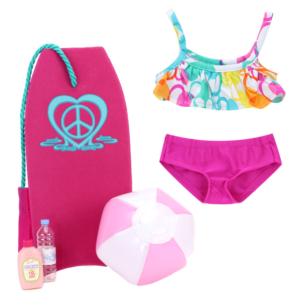 5Pcs Vêtements Accessoires Poupée couleur unique, TEAMSON KIDS