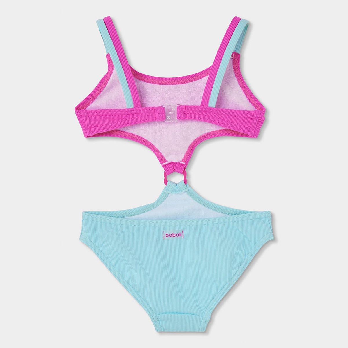 Trikini fille anti-UV UPF 50+ rose, BOBOLI