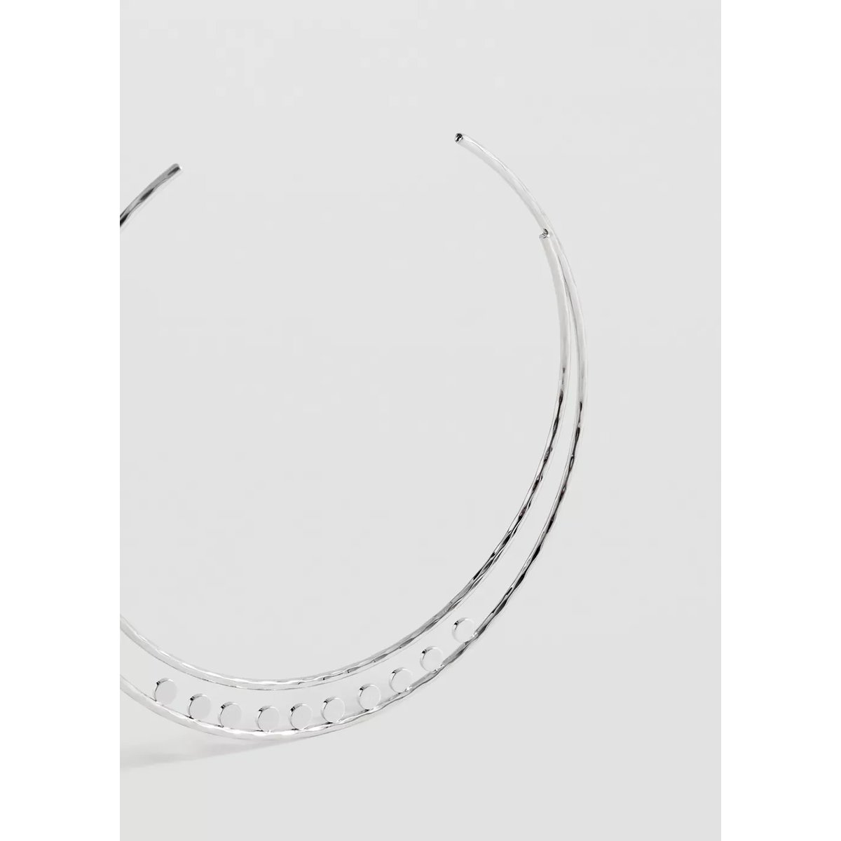Collier métallique rigide argent, MANGO TEEN