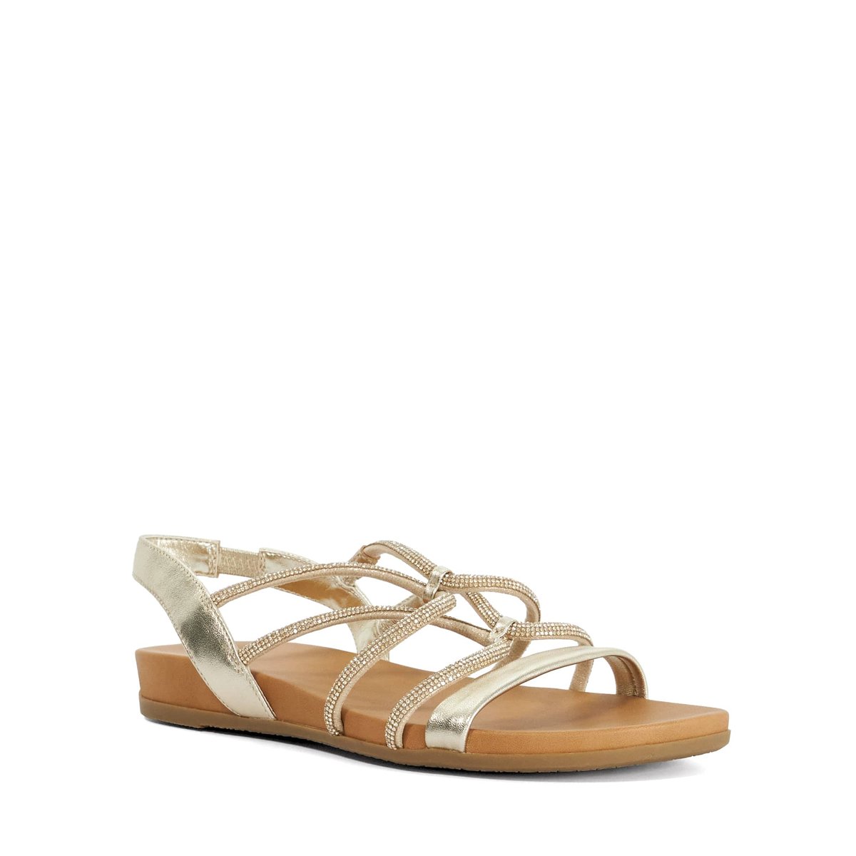 Sandales plates à brides - LYRICALLY gold-leather, DUNE LONDON
