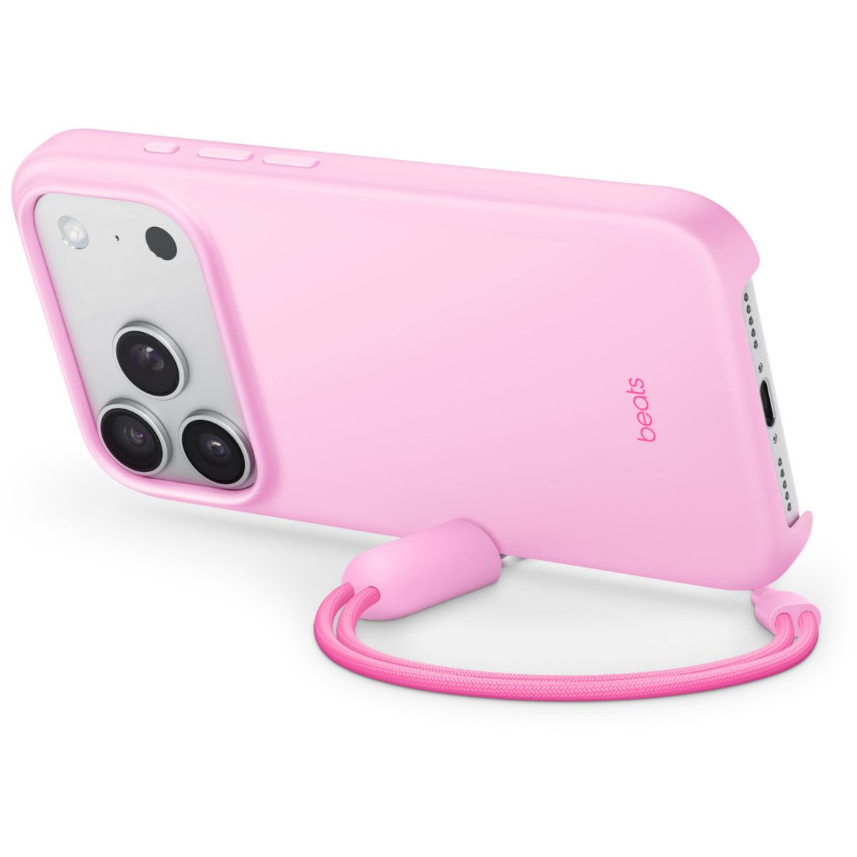 Coque iPhone 17 Pro Magsafe stand Rose quartz couleur unique, BEATS BY DR,DRE