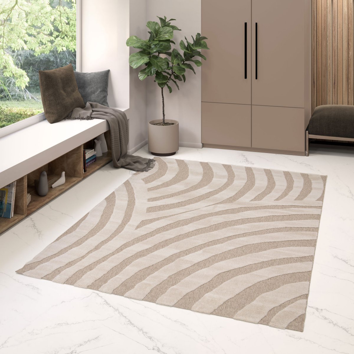 Tapis ethnique- WADI beige, DRAWER