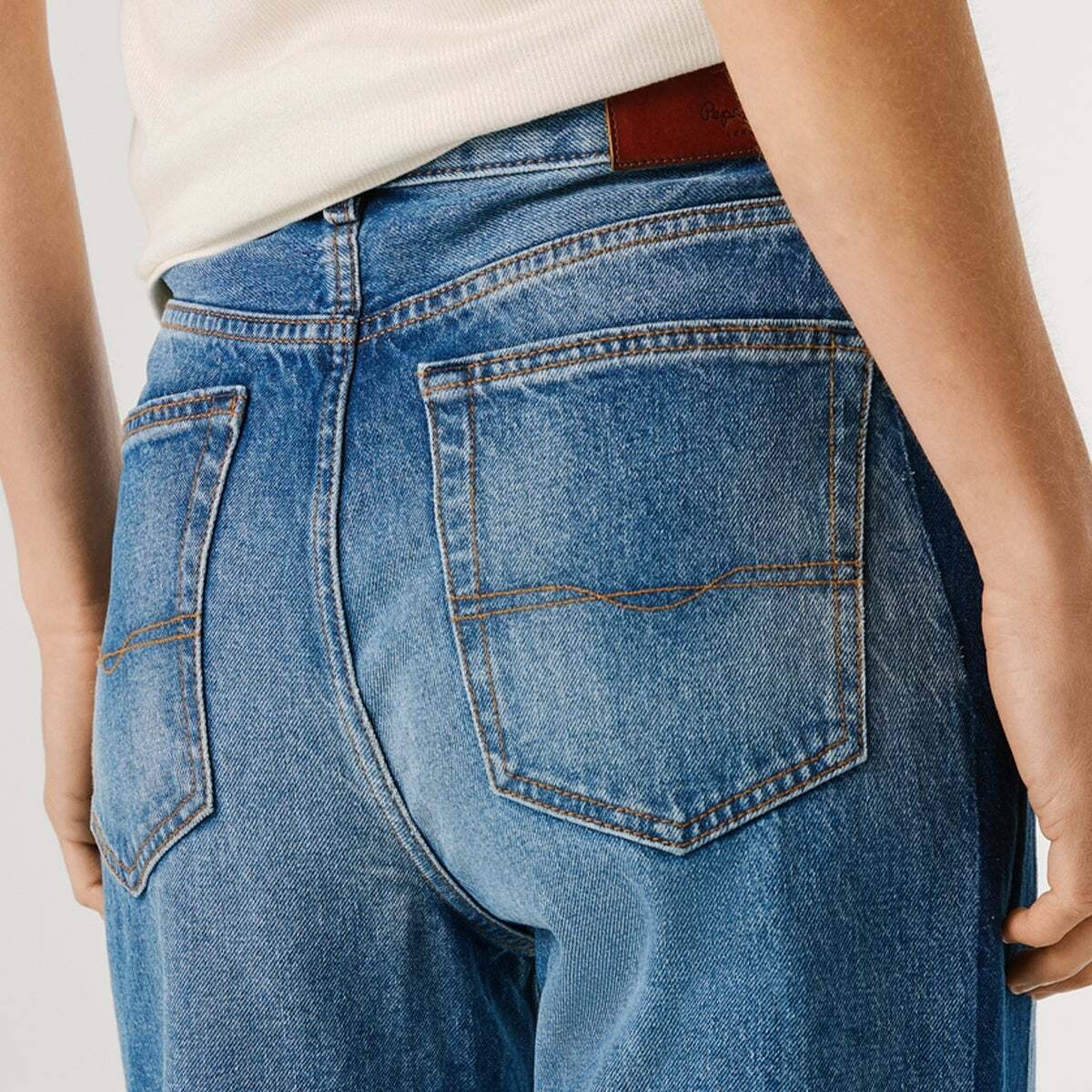Willa - Jean Coupe Évasée, Taille Haute 12oz blue rigid denim, PEPE JEANS