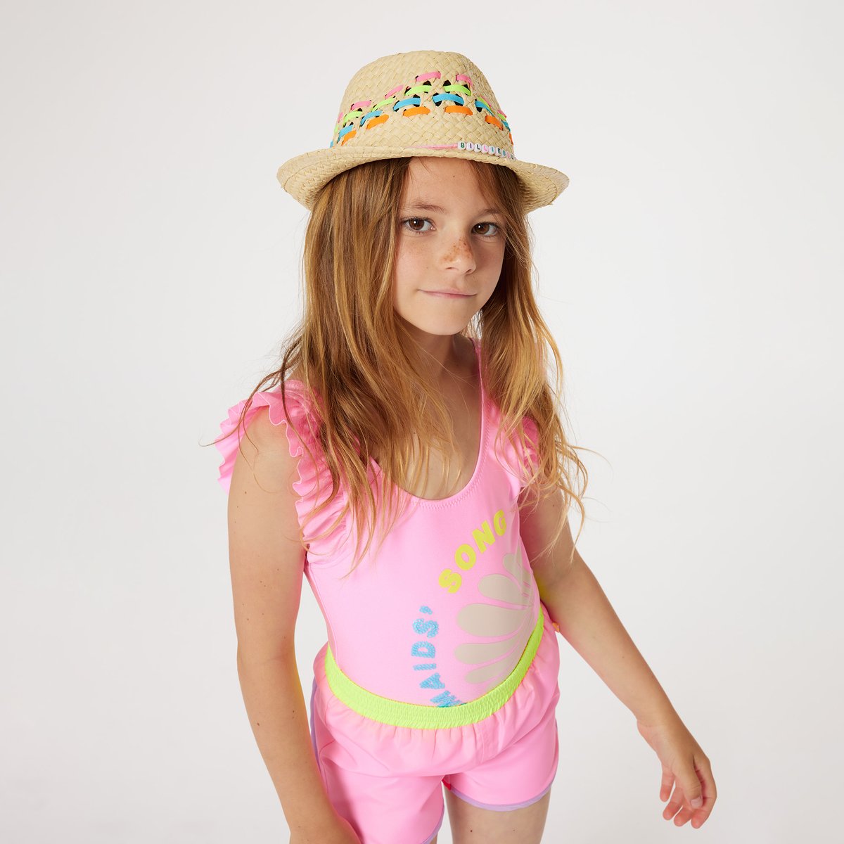 Chapeau tressé à rayures multico, BILLIEBLUSH