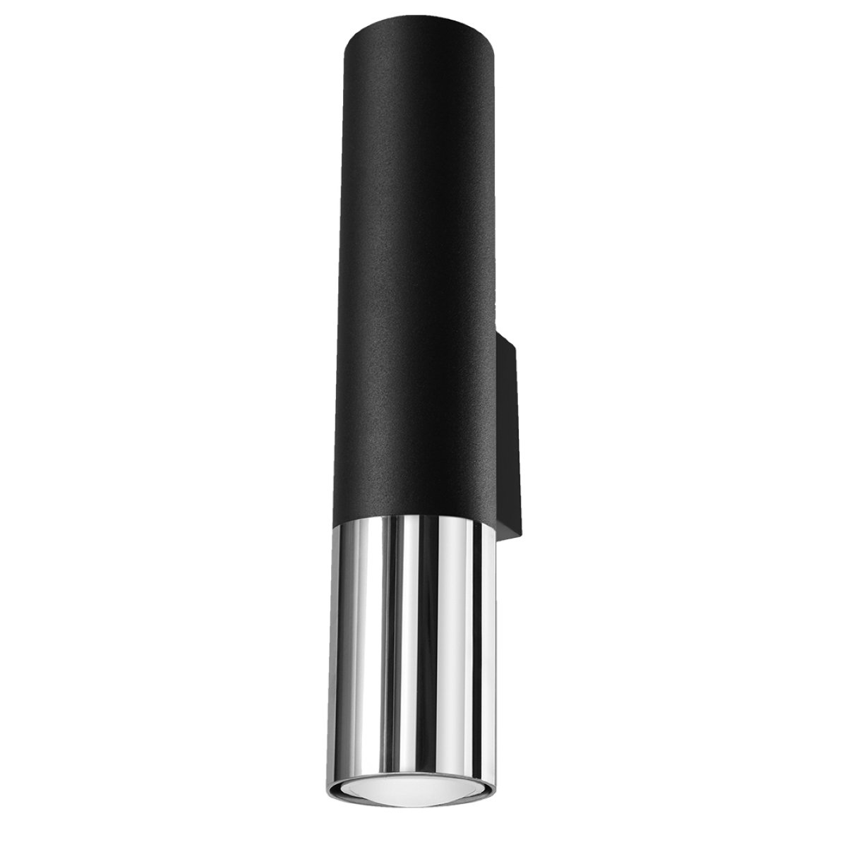 Applique Acier Noir/Chromé GU10 2 Loopez noir, EDEN