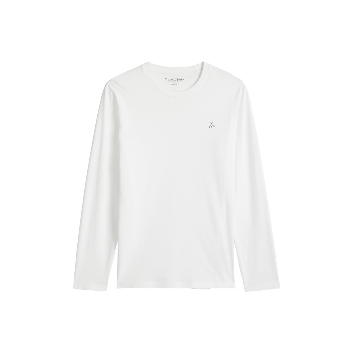 Manchette longue shaped en pur coton biologique blanc, MARC O'POLO