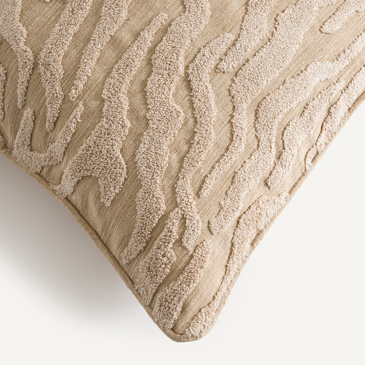 Megara Embroidered Fleece Cushion Cover amber beige, AM.PM