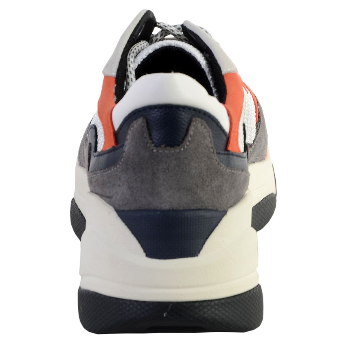 Basket D Kirya B- Suede+mesh dk grey white, GEOX