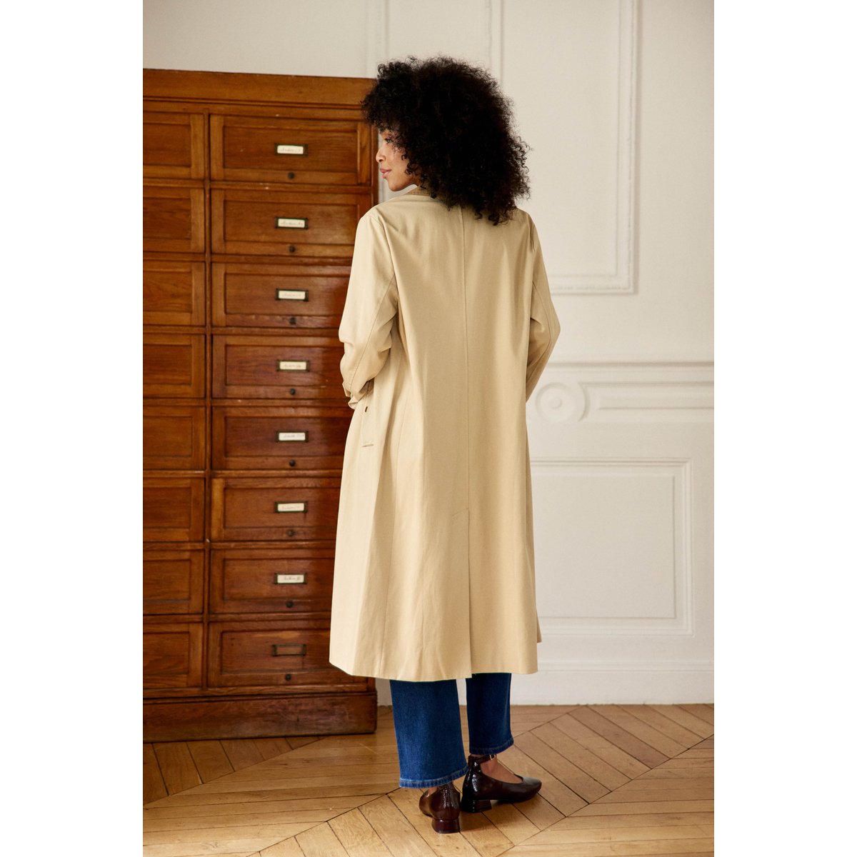 Trench col chemise uni NEVINO 13-beige, LA PETITE ETOILE