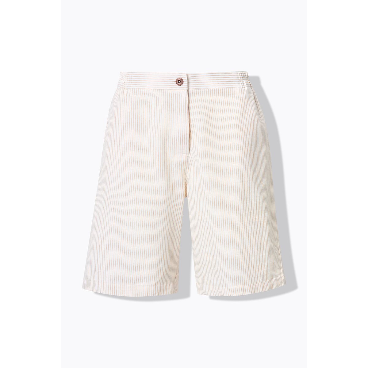 Short, rayures, jambes larges blanc perle, ULLA POPKEN