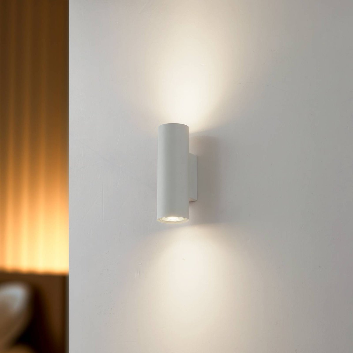 Applique en aluminium moderne, Joffrey blanc, LINDBY
