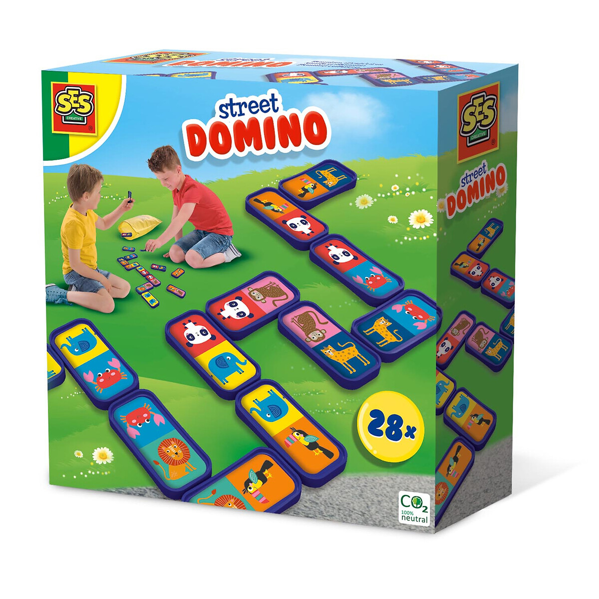Brinquedo "Dominó de rua", SES multicolor, SES