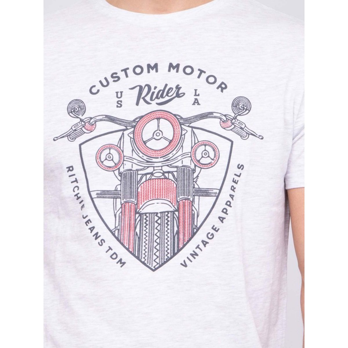 T-shirt Col Rond Pur Coton Nerlin gris, RITCHIE