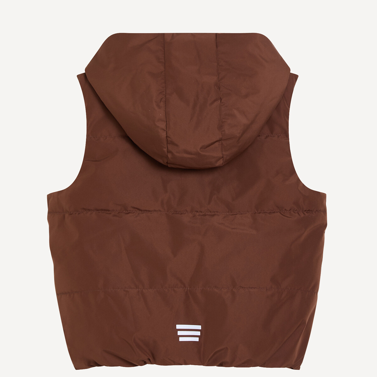 Chaleco acolchado con capucha marrón, LA REDOUTE COLLECTIONS