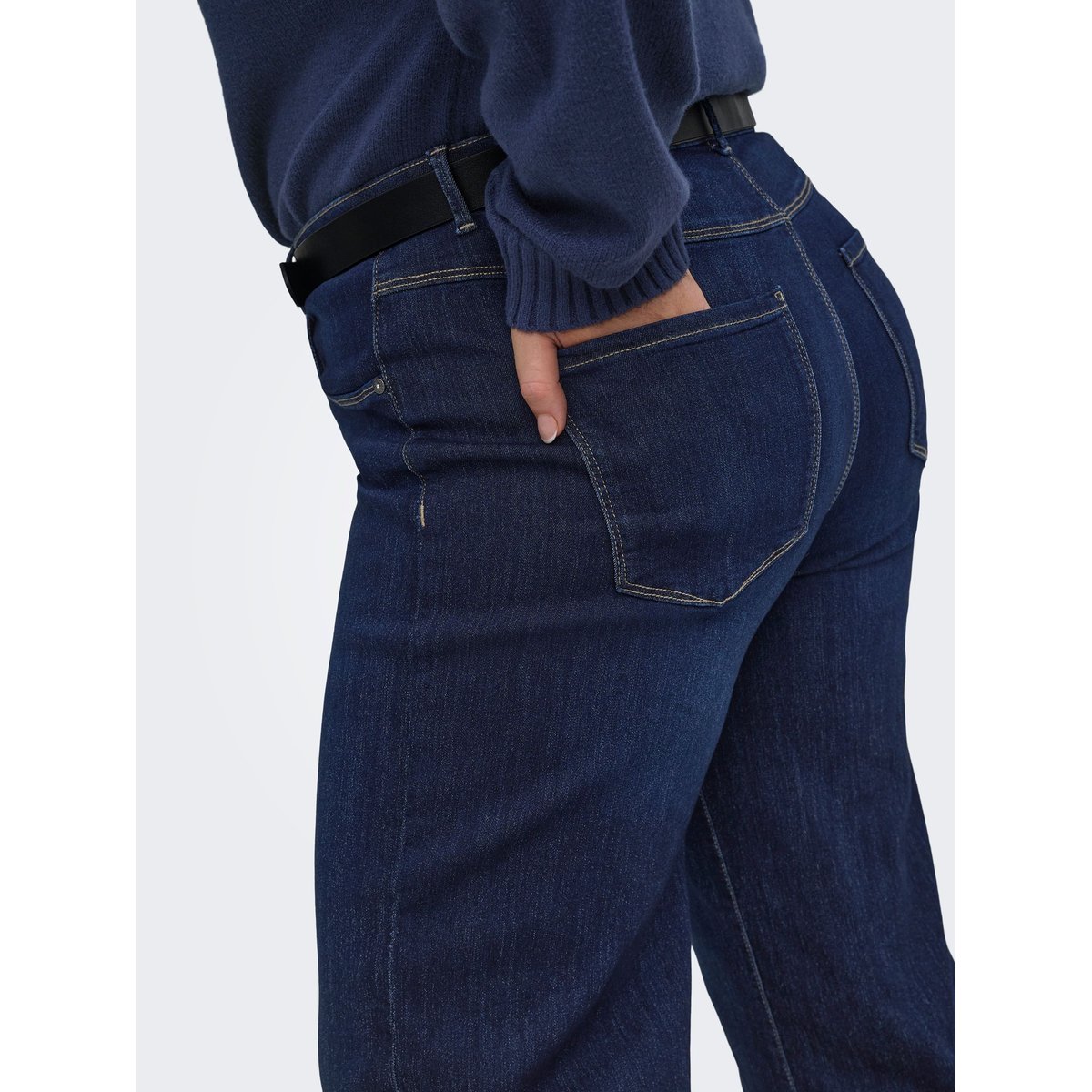 Jean À Jambe Large dark blue denim, ONLY CARMAKOMA