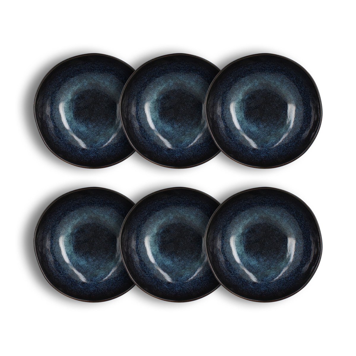 Lot de 6 coupelles en grès 17,5cm, COSTA bleu, OGO LIVING