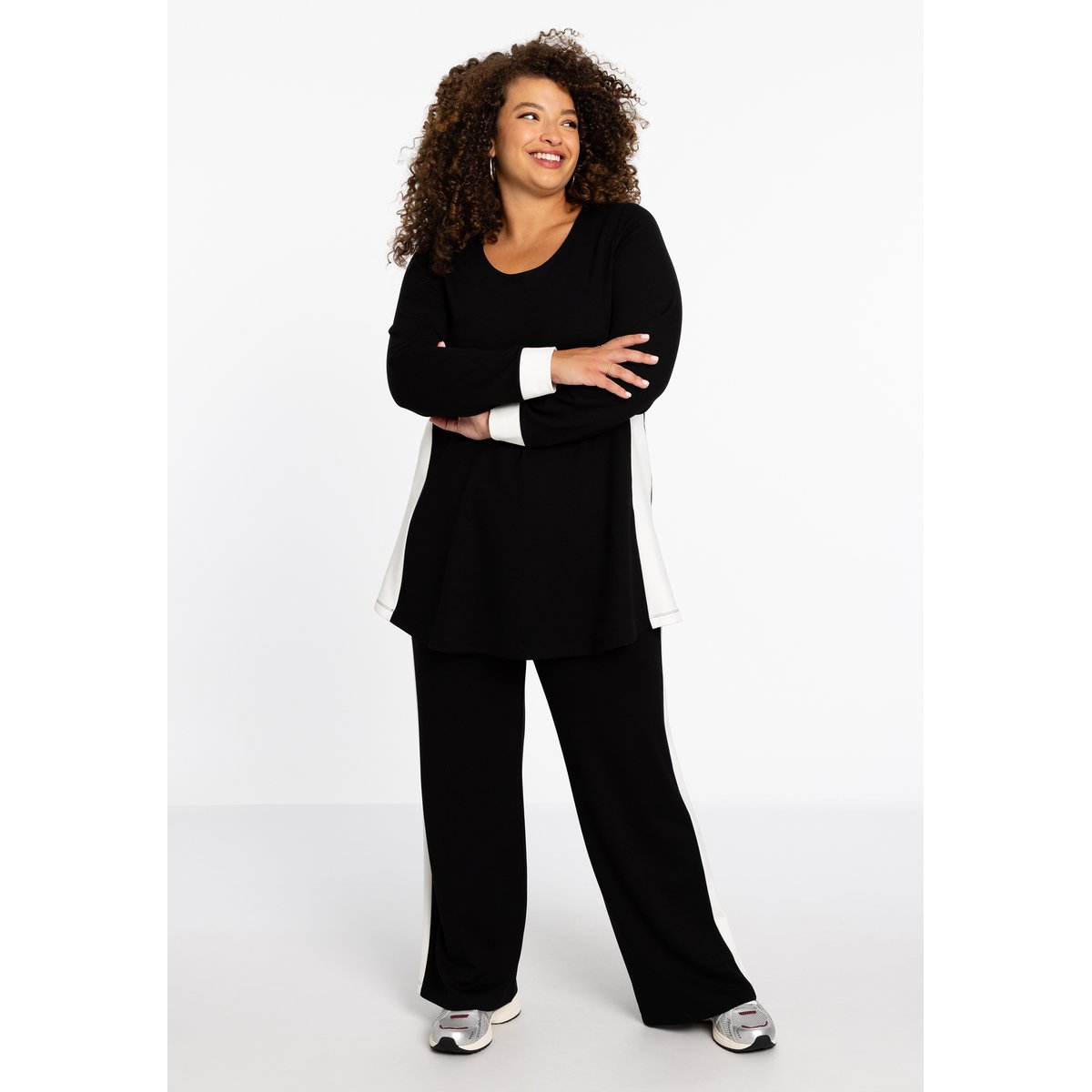 Pantalon cigarette fit noir, YOEK