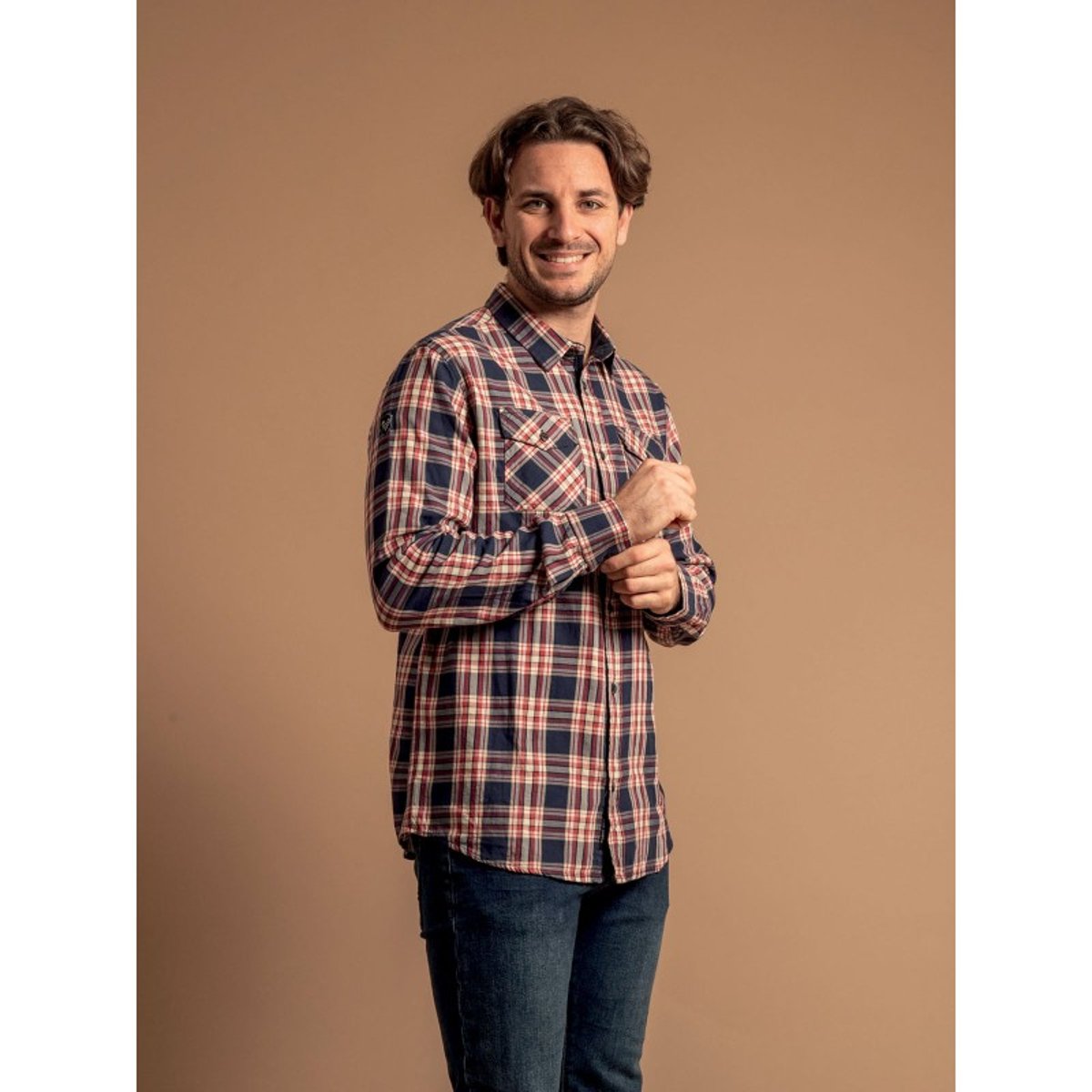 Chemise Manches Longues Coton Tentacul bleu marine, RITCHIE