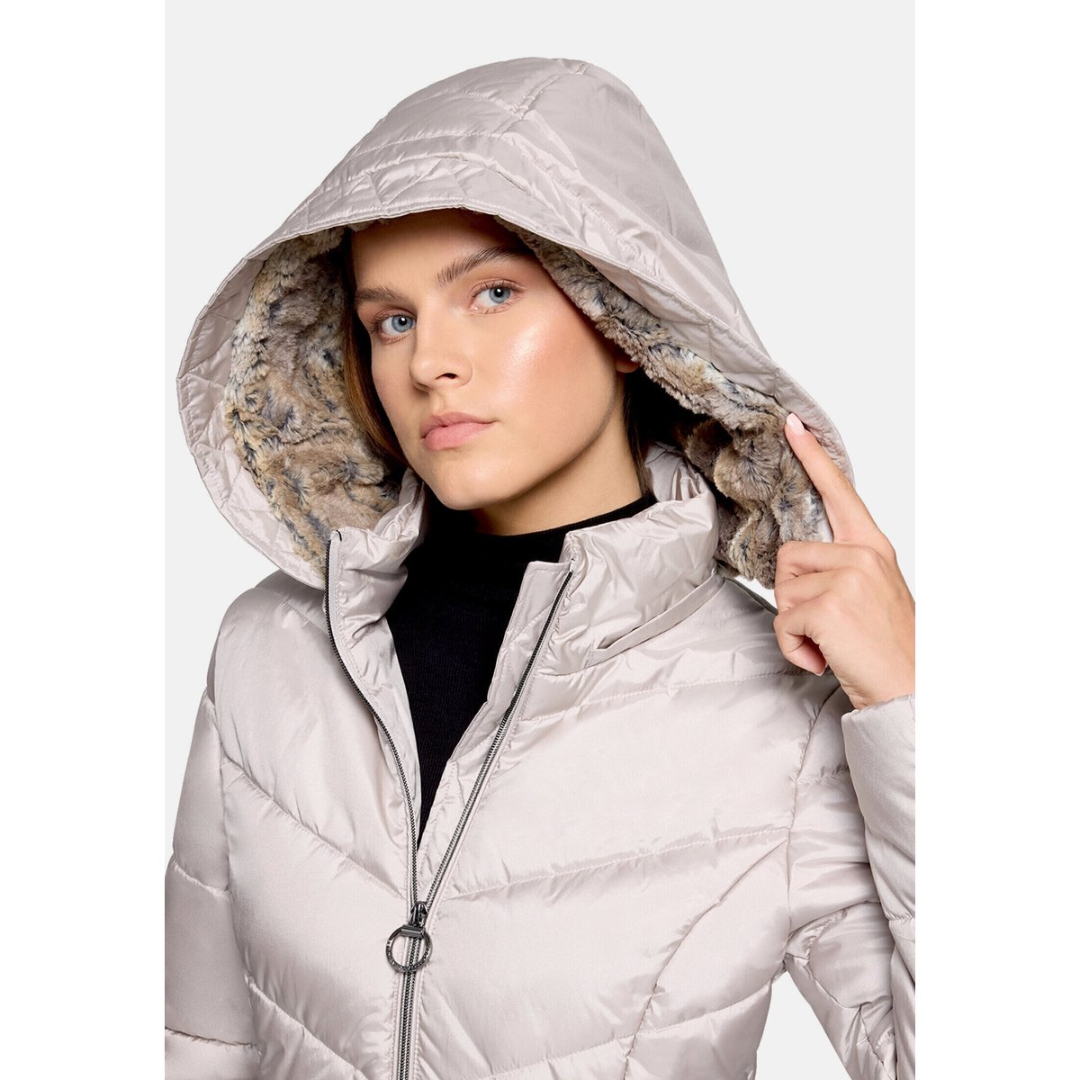 Veste outdoor à capuche amovible silver cloud, BETTY BARCLAY