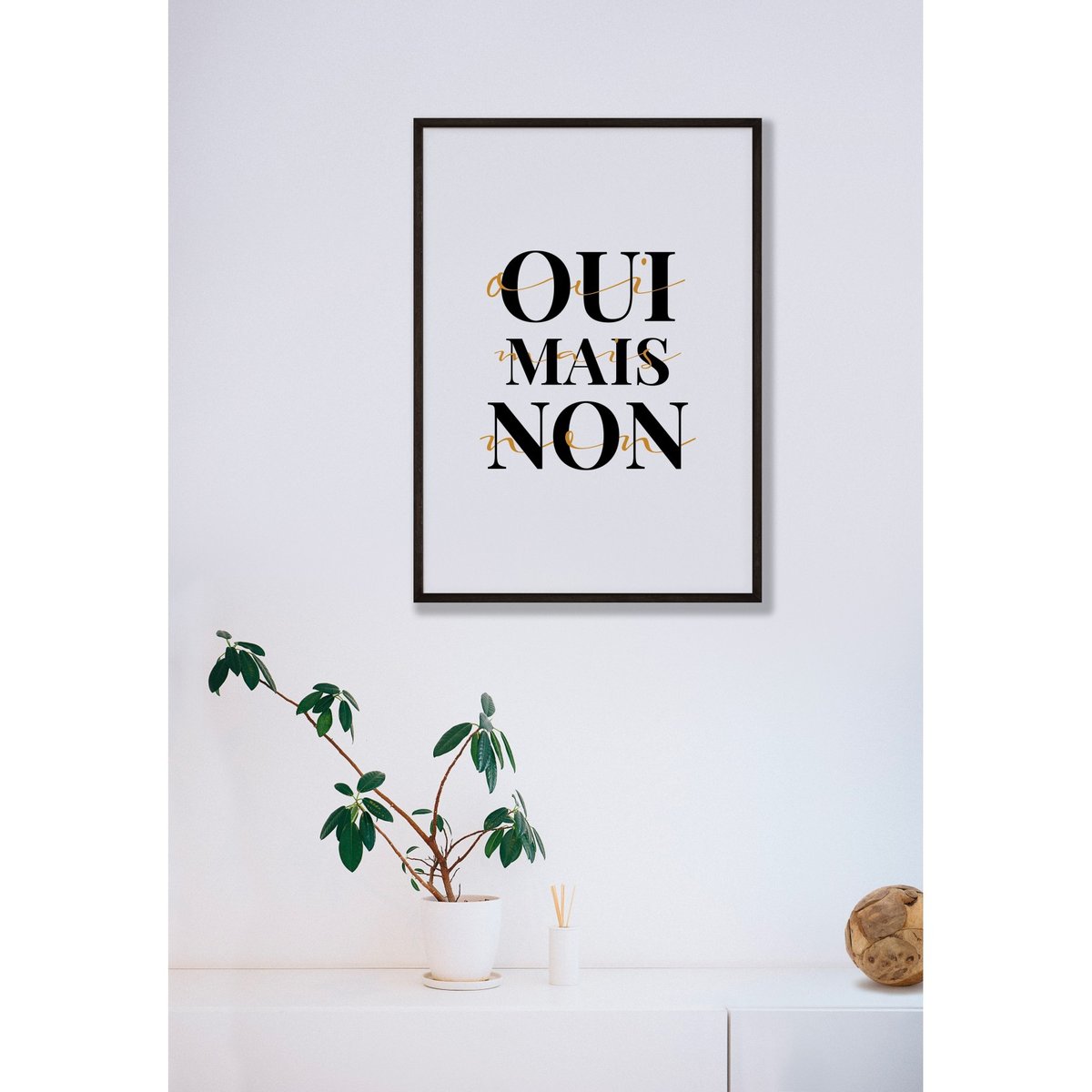 Affiche Oui mais non blanc, L'AFFICHERIE