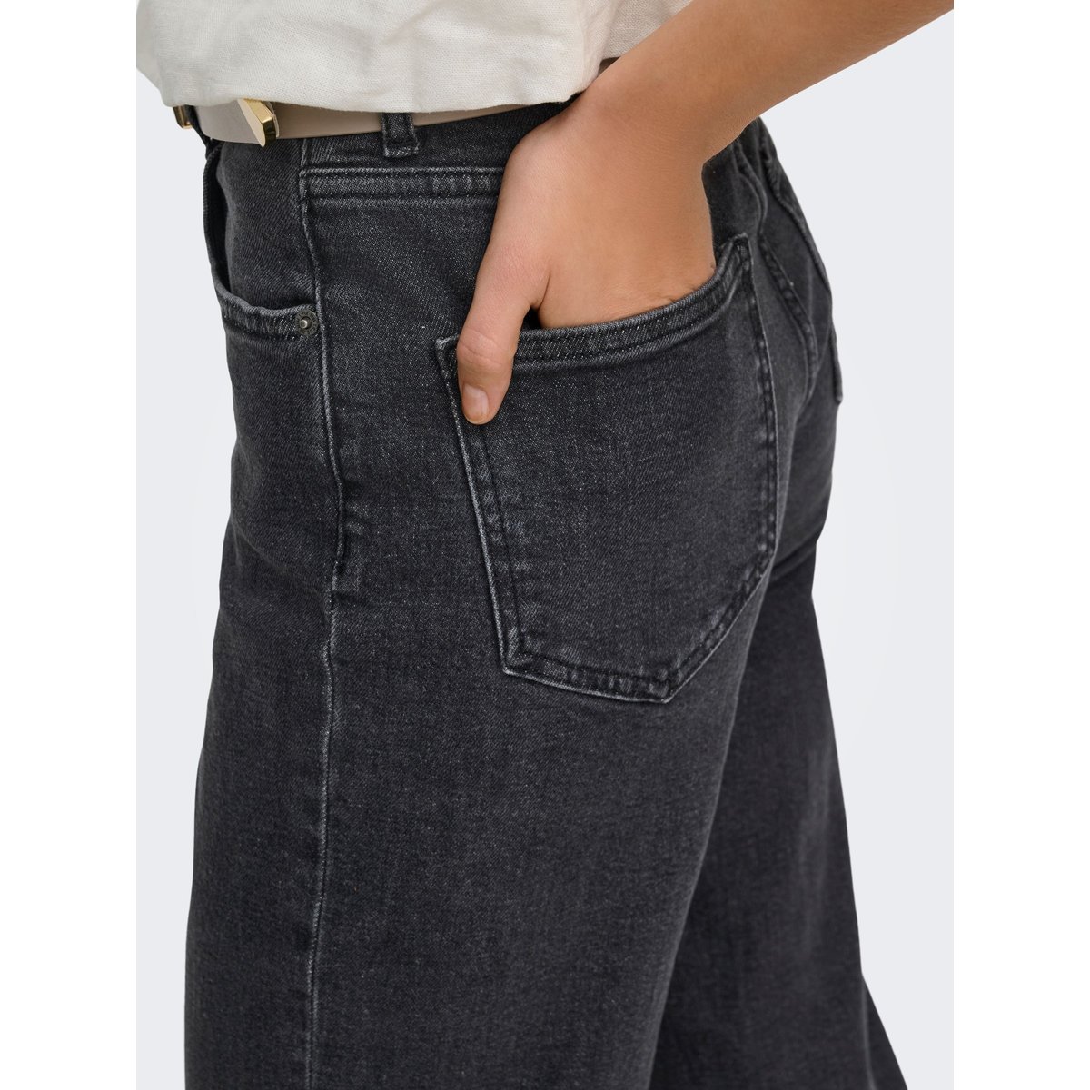 Jean À Jambe Large black denim, ONLY