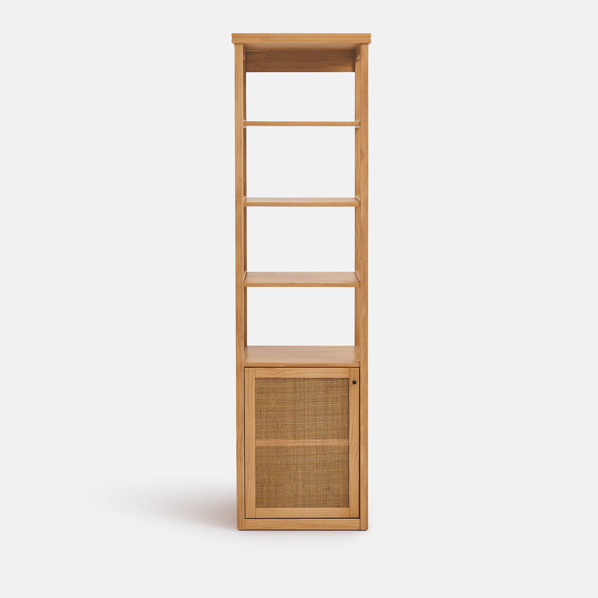 Modulo guardaroba, 1 anta, 3 ripiani, pino massiccio e canna, GABIN naturale , LA REDOUTE INTERIEURS
