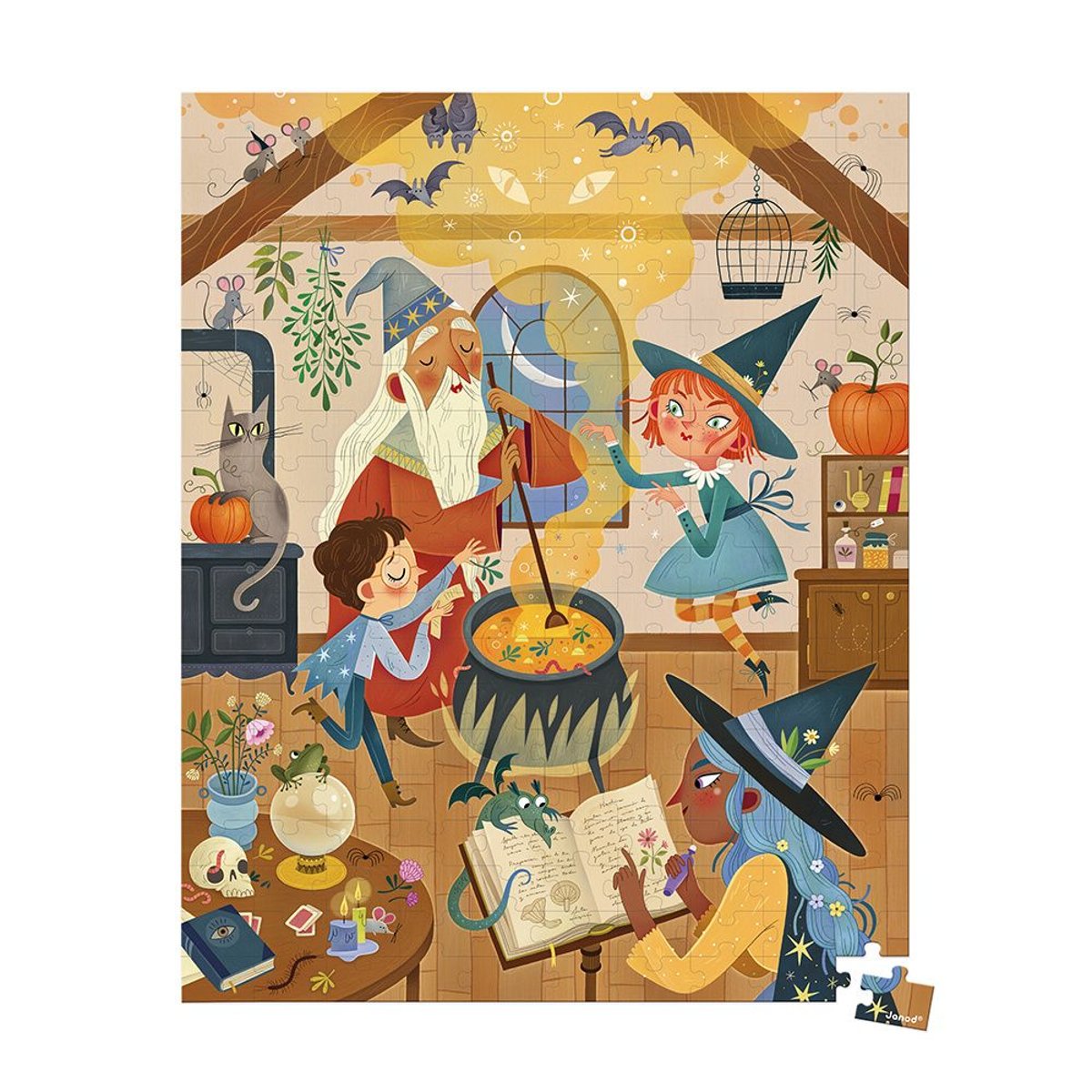 Puzzle Enfant Magie 200 Pièces Dès 7 Ans marron, JANOD