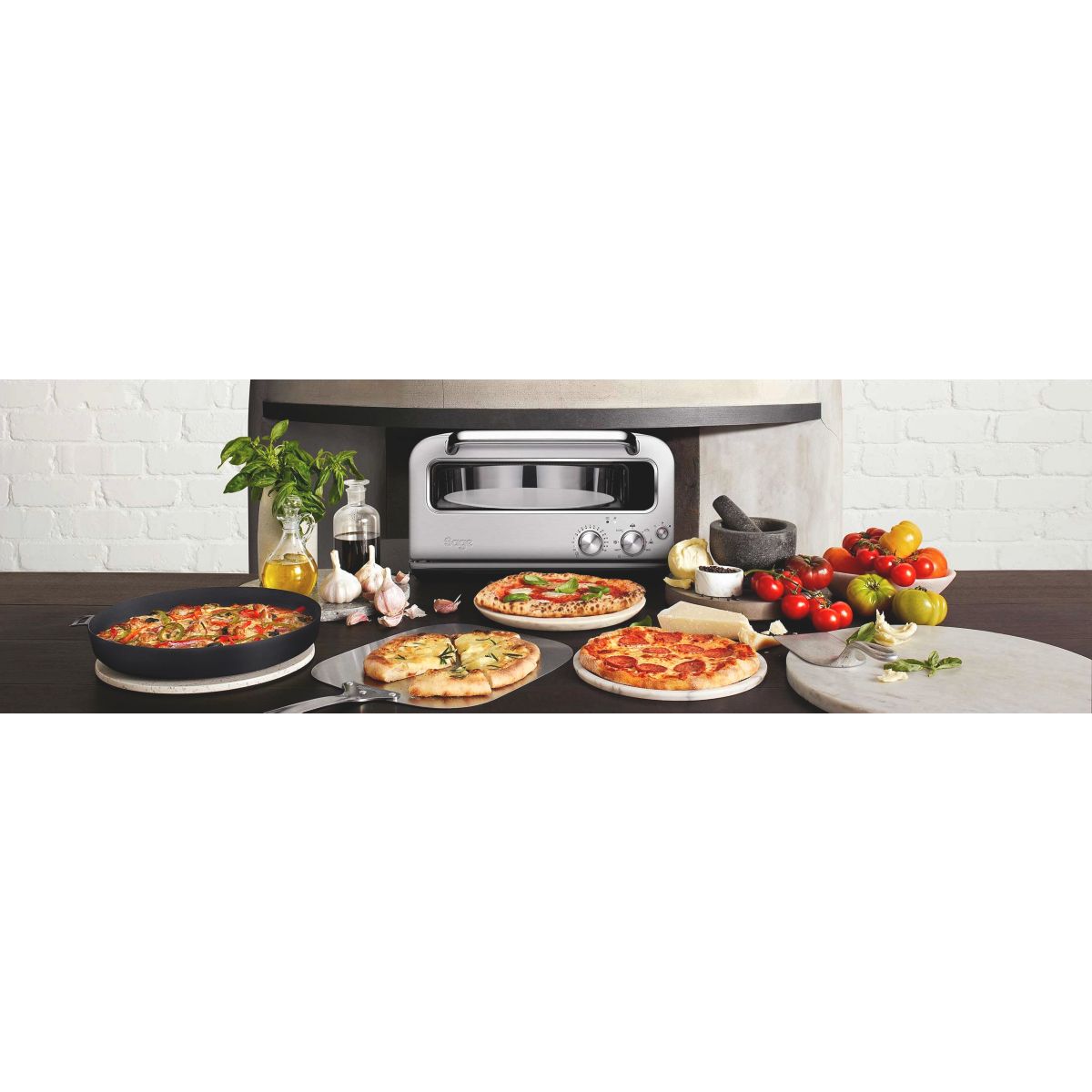 Four à pizza électrique The Smart Oven Pizzaiolo 1 pizza 30 cm, jusqu'à 400°C couleur unique, SAGE APPLIANCES