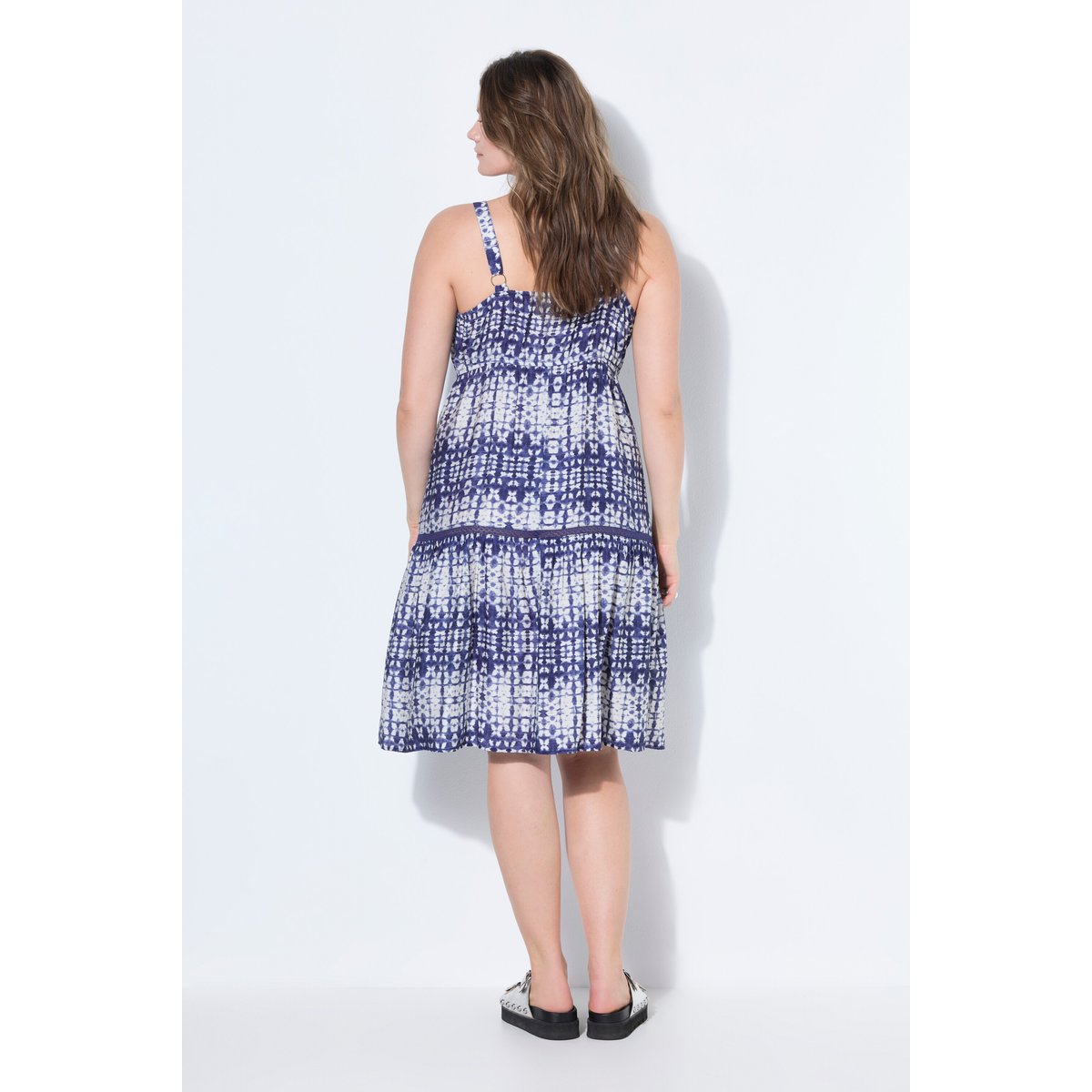 Robe midi, coupe A sans manches bleu foncé, STUDIO UNTOLD