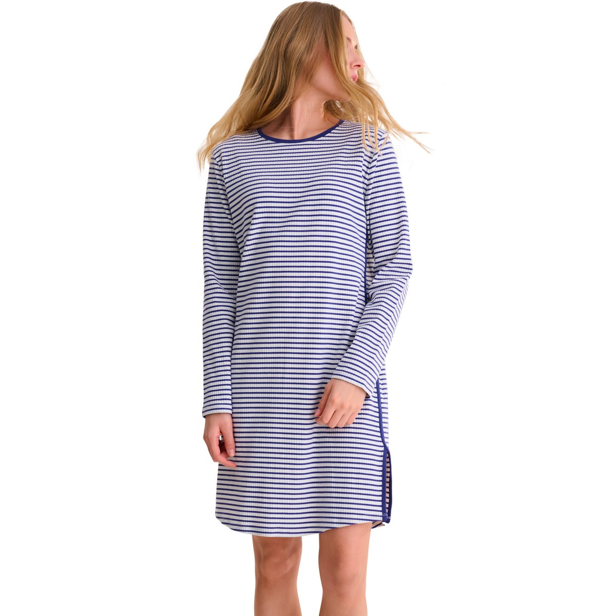 Chemise de nuit manches longues INFINITY bleu, LISCA