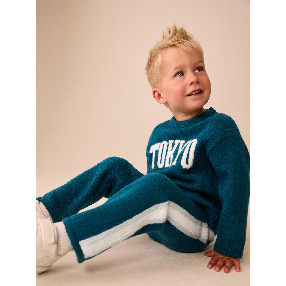 Pull en maille et pantalon de jogging bleu turquoise tokyo, NEXT