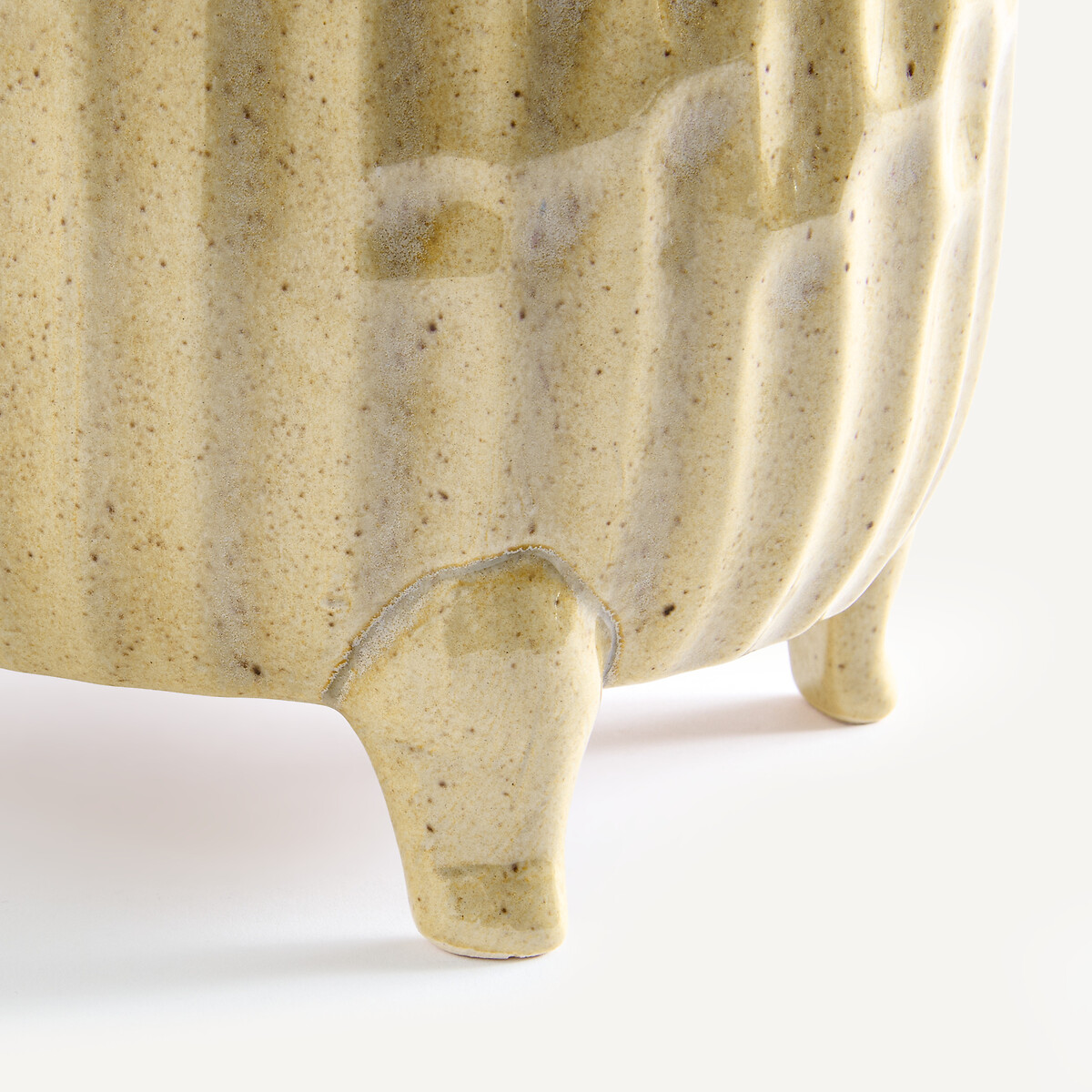 Cache-pot, en céramique brillante, hauteur 18 cm, ZIRA taupe, AM.PM