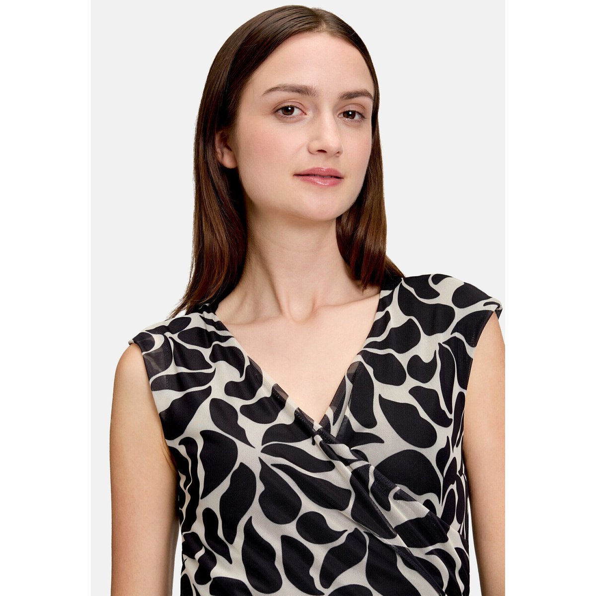 Robe casual sans manches blanc/noir, CARTOON