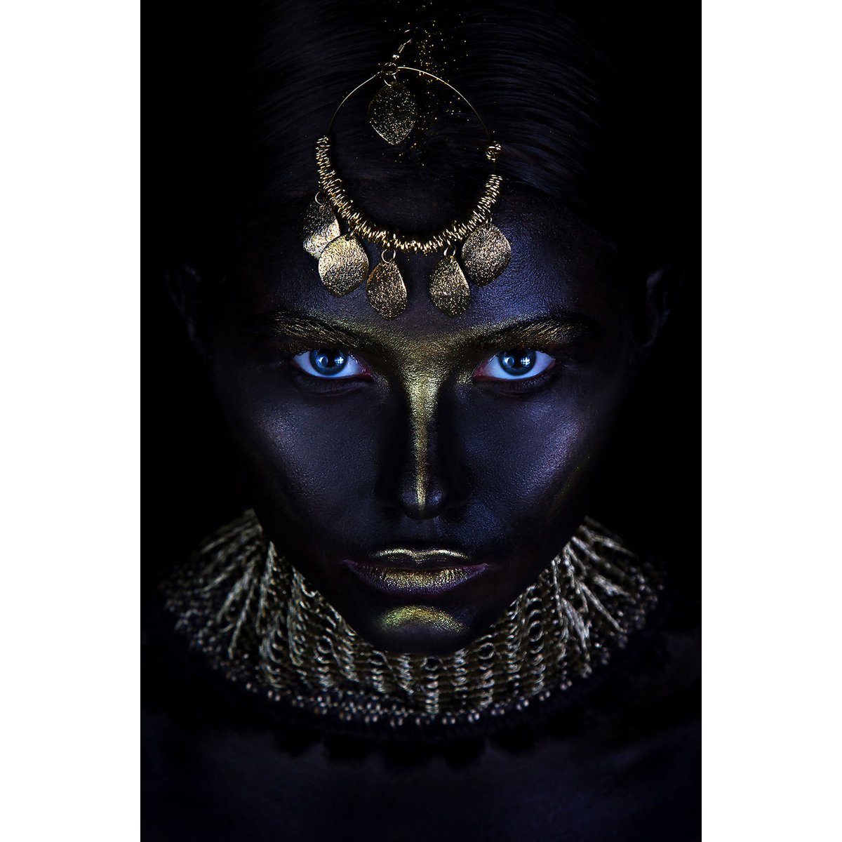 Tableau d'art gold queen tableau alu dibond, HEXOA