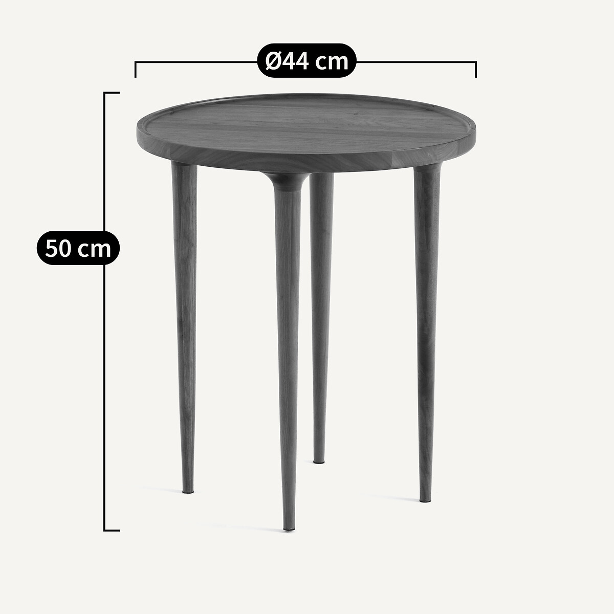 Magosia Solid Walnut Side Table walnut, AM.PM