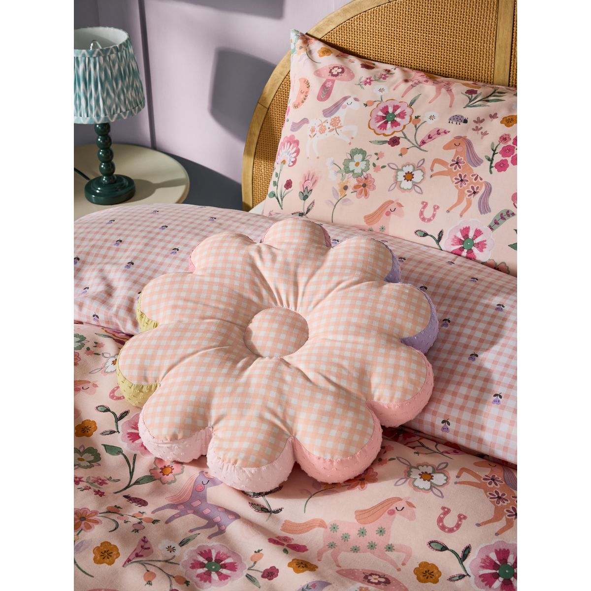 Coussin à fleurs rose/violet, NEXT