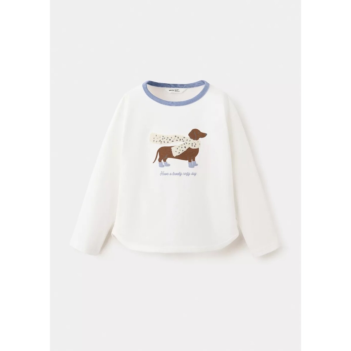 T-shirt détail imprimé blanc cassé, MANGO BABY