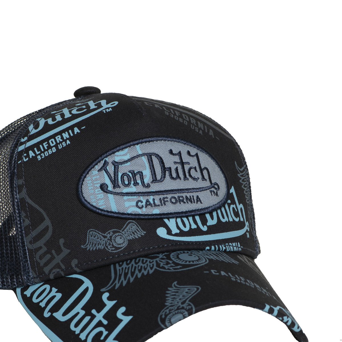 Casquette Trucker Cafe noir/bleu/gris, VON DUTCH
