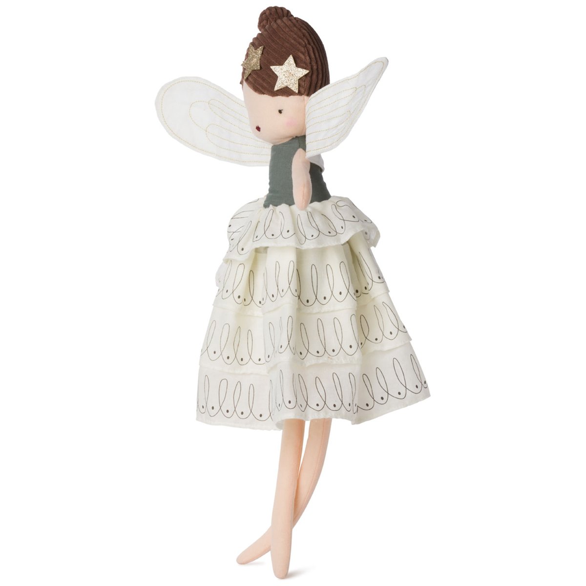 Peluche crème, doré et vert grisé, BT CHAPS