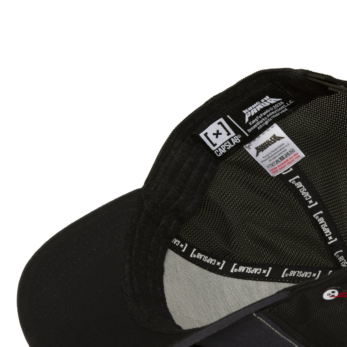 Casquette trucker Kung Fu Panda bleu foncé/noir/blanc/orange/jaune/vert, CAPSLAB