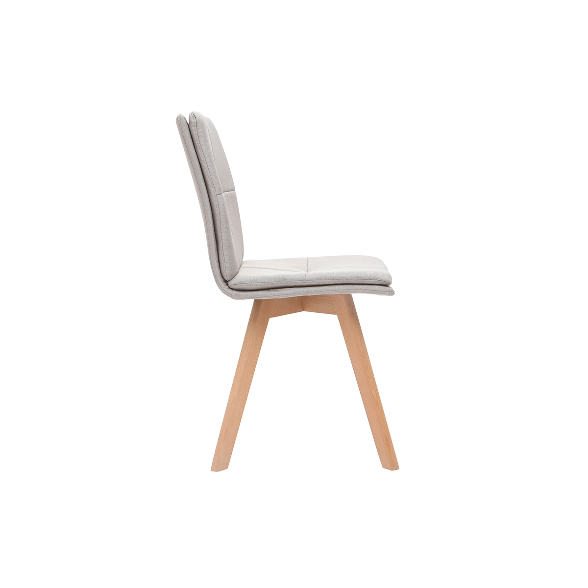 Chaises scandinaves en tissu et bois (lot de 2) THEA naturel, MILIBOO