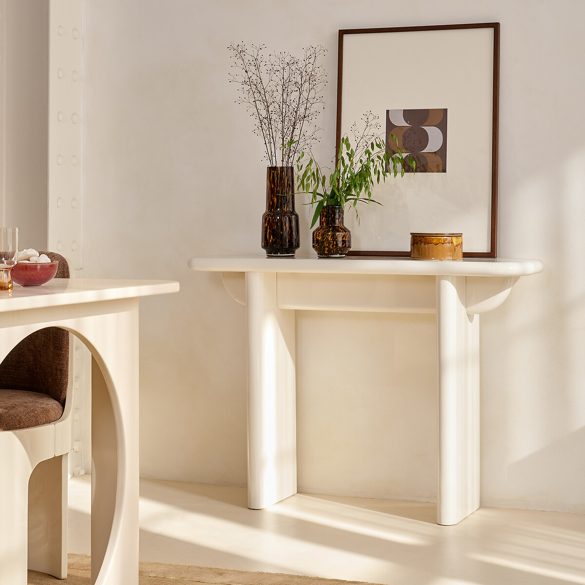 Console laquée, longueur 110 cm, MARVELA ecru, LA REDOUTE INTERIEURS