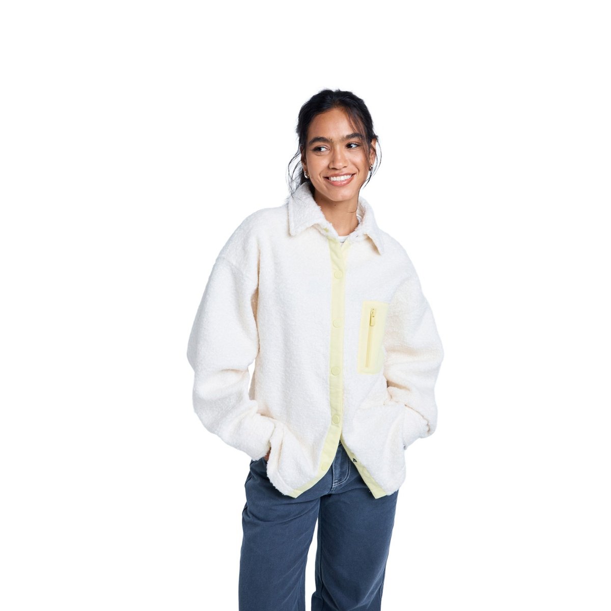 Veste chemise POLAR SHACKET. blanc whisper white, ROXY