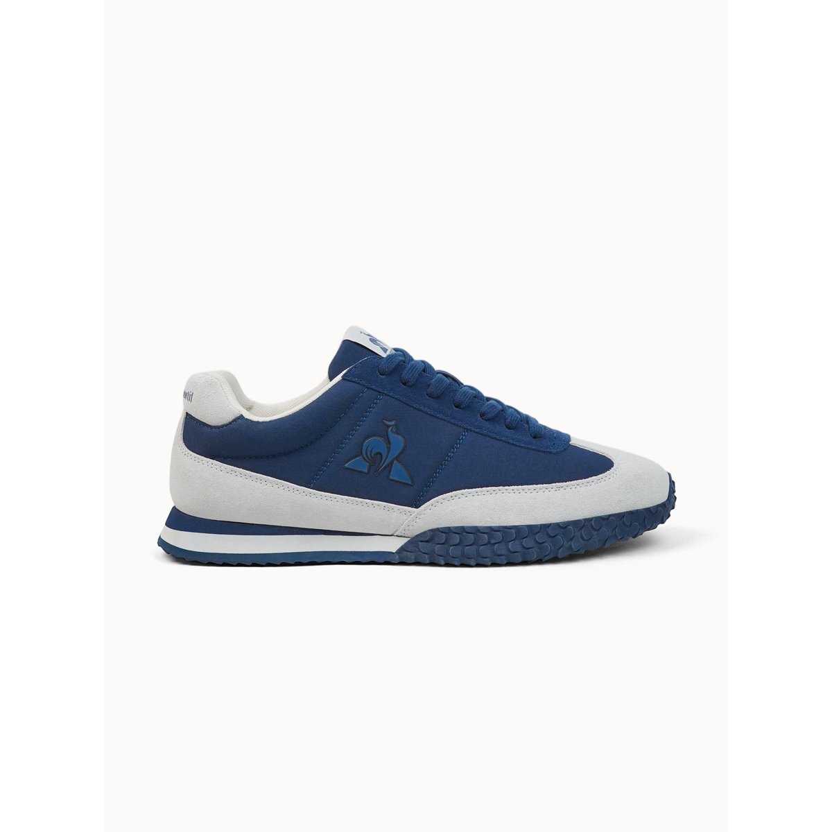 Sneakers retro-running en textile et suede Veloce dress blue/ vaporous gray, LE COQ SPORTIF