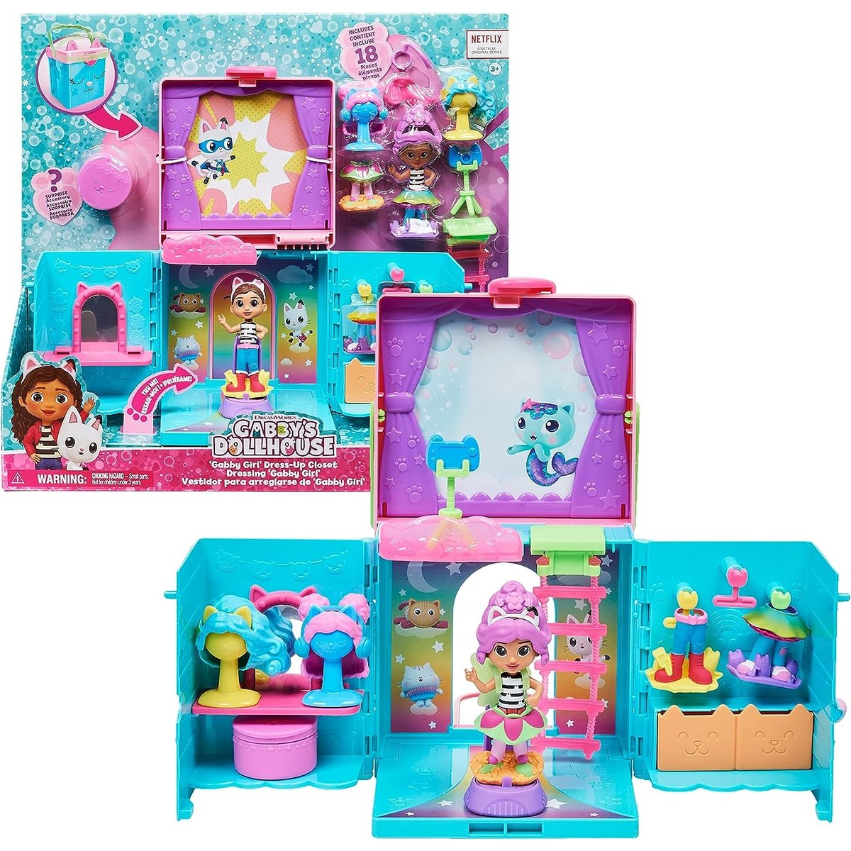 Gabby's Dollhouse Gabby's Armoire arc-en-ciel multicolore, SPIN MASTER