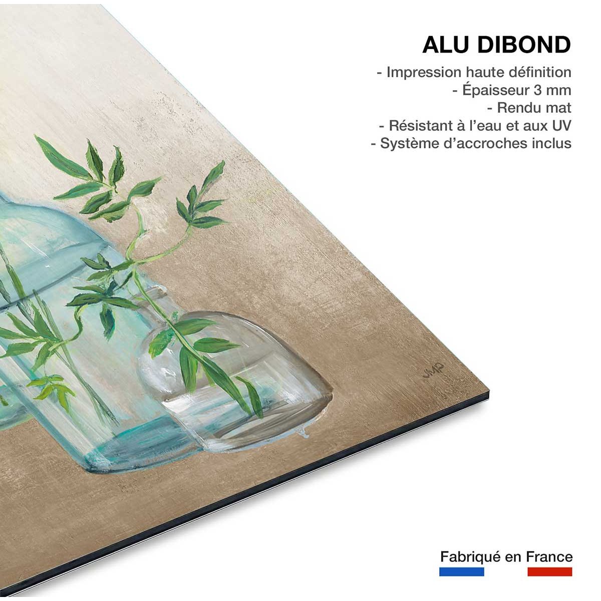 Tableau Fleurs médicinales tableau alu dibond, HEXOA
