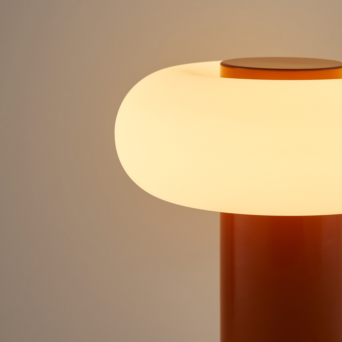 Lampe à poser métal fer et opaline H25,6 cm, Omer caramel, LA REDOUTE INTERIEURS