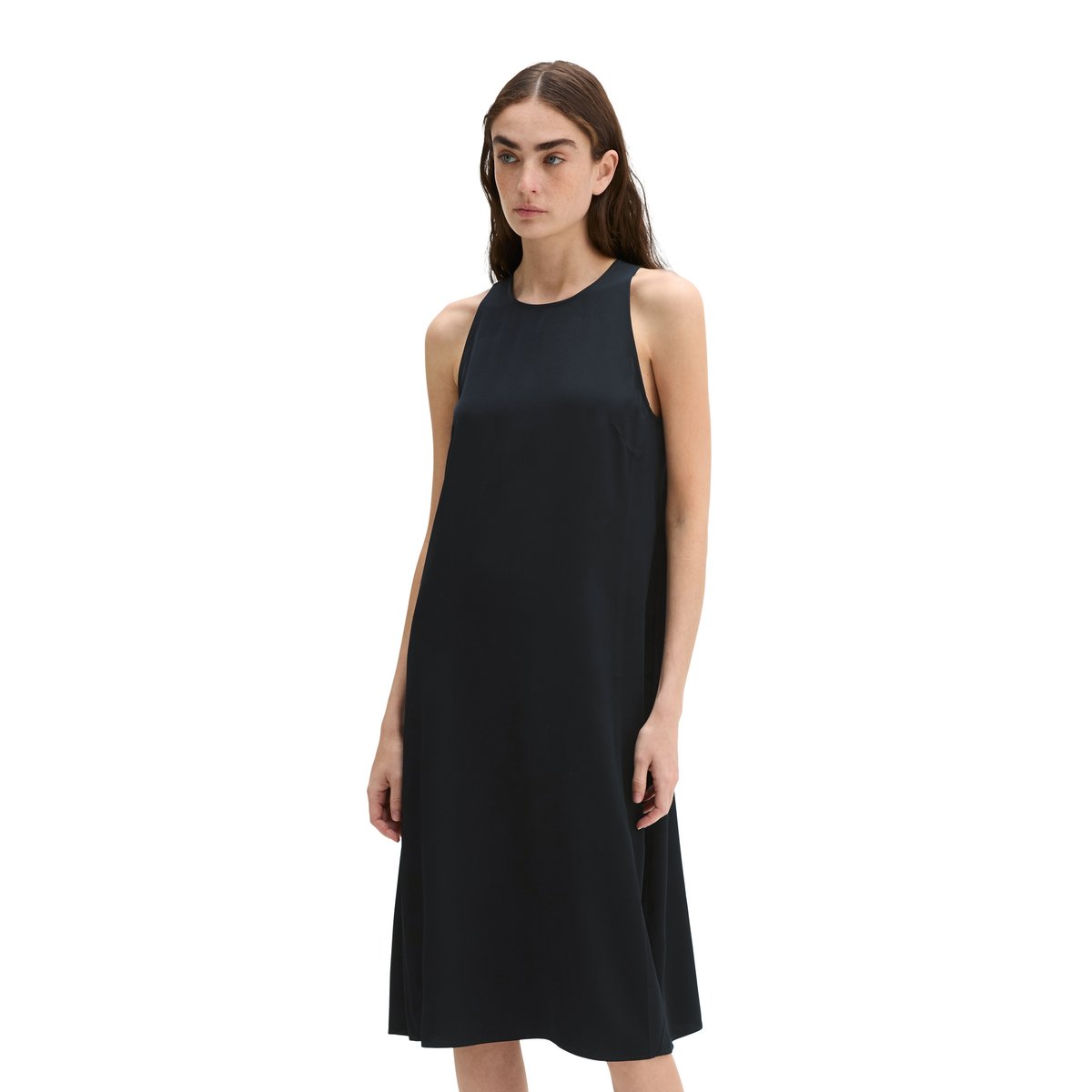 Robe fourreau évasée en sergé de viscose noble noir, MARC O'POLO