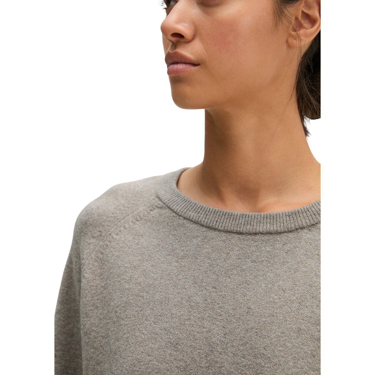 Pull ample en Cotton Wool Stretch gris, MARC O'POLO